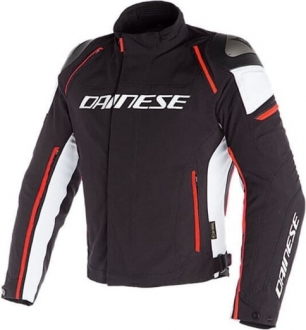 Dainese Racing 3 Black White Fluo Red D-Dry Motosiklet Montu