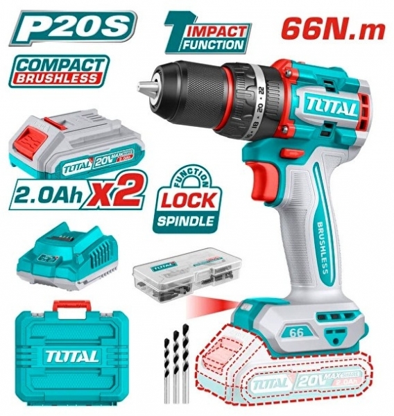 Total TIDLI20668E Akülü Matkap