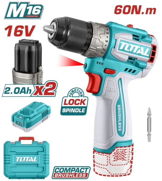 Total TIDLI16682 Akülü Matkap
