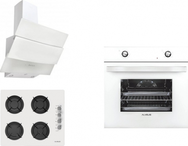Alveus Beyaz Ankastre Set GLS 640 + MFA 604 + F17