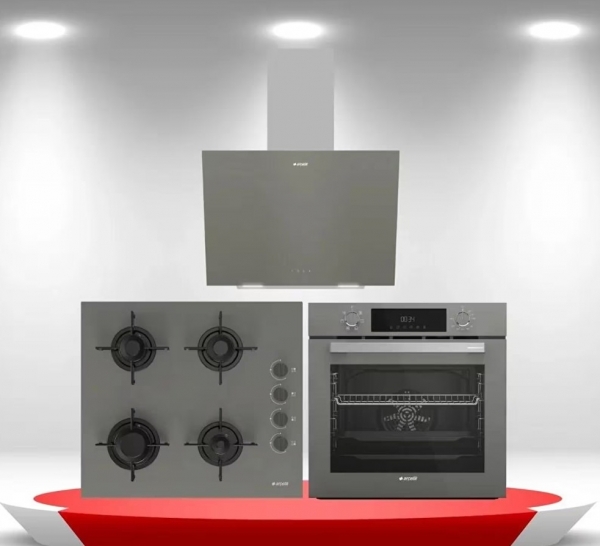 Arçelik Gri Set 2 Ankastre Set OCD T 601-1 EG + AFC 330 G + ADE 604-1 G
