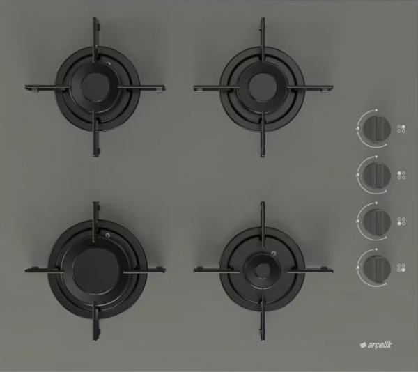 Arçelik Gri Set 2 Ankastre Set OCD T 601-1 EG + AFC 330 G + ADE 604-1 G