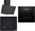 Bosch Siyah Set 289 Ankastre Set POP7C6P30O + HBF514BB1T + DWK64PJ60T