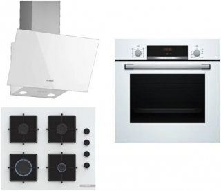 Bosch Beyaz Set 298 Ankastre Set POP6C2P31O + HBF512BW1T + DWK63PJ20T