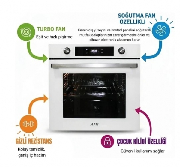 Eminçelik Beyaz Ankastre Set VC 640 + FM7701 + FM3401