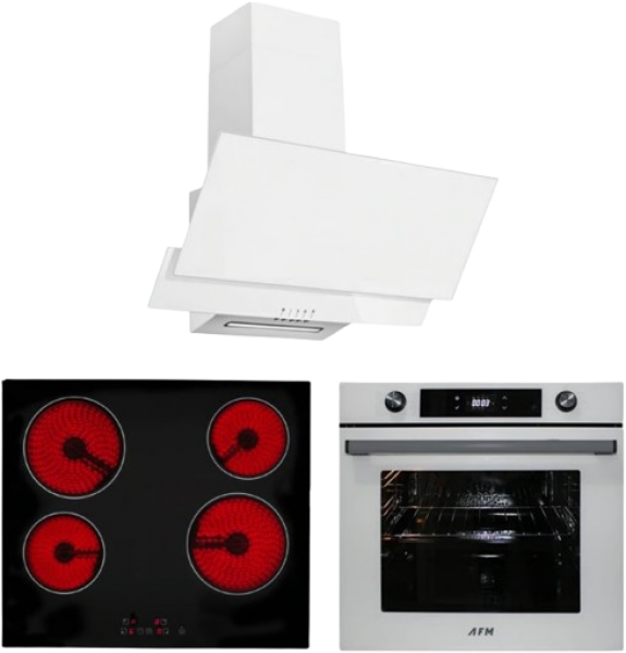 Eminçelik ve AFM Beyaz Ankastre Set VC 640 + FM7701 + FM3301