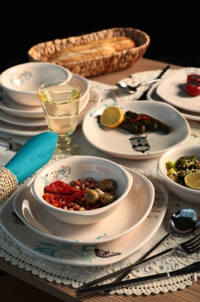 Keramika Retro 24 Parça Yemek Takımı