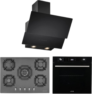 Eminçelik ve AFM Siyah Ankastre Set 22385 + FM 7700 + CH 1454 RC B60