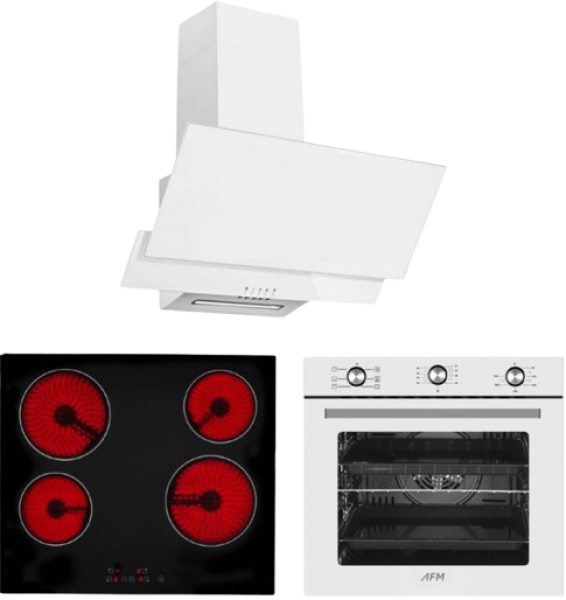 Eminçelik ve AFM Beyaz Ankastre Set VC 640 + FM7601 + FM3301