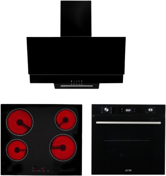 Eminçelik ve AFM Siyah Ankastre Set VC 640 + FM 7700 + FM3250