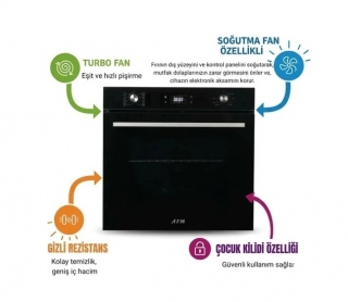 Eminçelik ve AFM Siyah Ankastre Set VC 640 + FM 7700 + FM3250