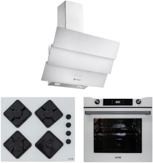 Eminçelik ve AFM Beyaz Ankastre Set FM2201 + FM7701 + CH 1455 RC W60