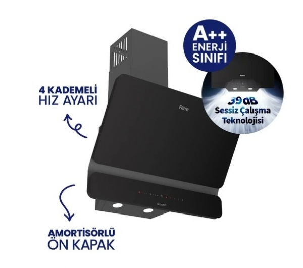 Ferre Siyah Ankastre Set NT 025 + QEP64CS + D080-SA