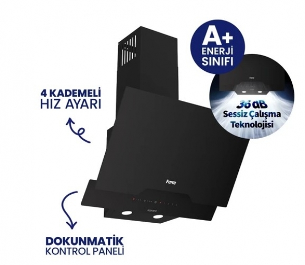 Ferre Siyah Ankastre Set BL-135 + QEP64CS + D063-SA