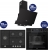Ferre Siyah Ankastre Set BL-135 + QEP64CS + D063-SA