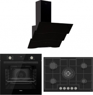 Ferre Flowart Siyah Ankastre Set ED035 + QMS63CS + D023