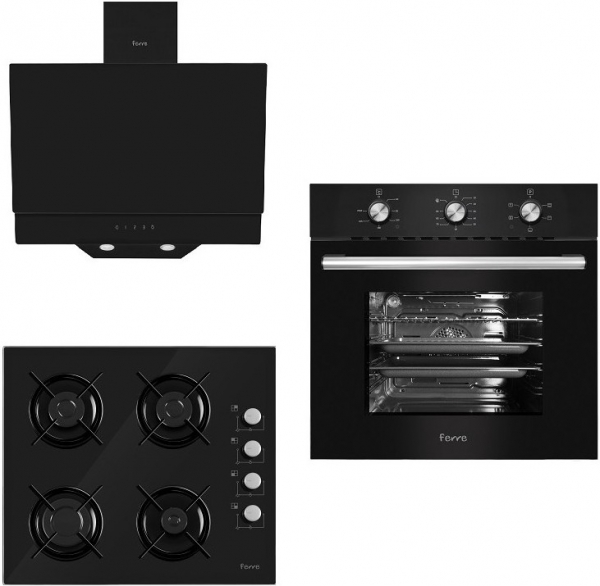 Ferre Siyah Ankastre Set BF-075 + 11002 + D016