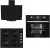 Ferre Siyah Ankastre Set BF-075 + 11002 + D016