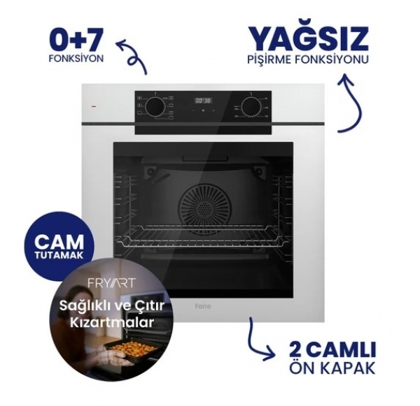 Ferre Beyaz Ankastre Set BL-136 + QEP63CB + D081-SA
