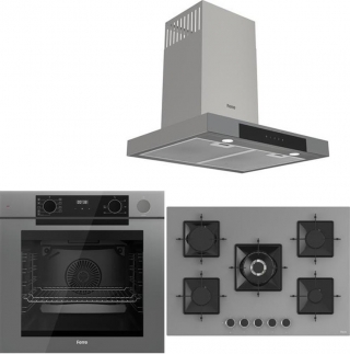 Ferre Steam Plus Gri Ankastre Set SS038 + QEP64CPR + D102
