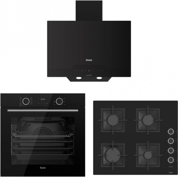 Ferre Siyah Ankastre Set SC205 + XE63CS + D063-SA