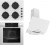 Ferre Beyaz Ankastre Set CS206-FA + QEP64CB + D064-SA