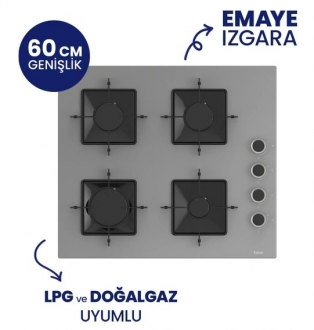 Ferre Gri Ankastre Set SS208 + QEP64CPR + D079-SA