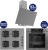 Ferre Gri Ankastre Set SS208 + QEP64CPR + D079-SA