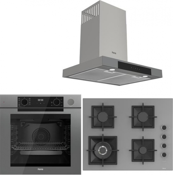 Ferre Steam Plus Gri Ankastre Set SC408 WFA + QEP64CPR + D102
