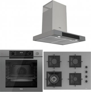 Ferre Steam Plus Gri Ankastre Set SC408 WFA + QEP64CPR + D102