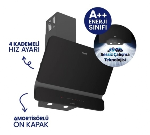 Ferre Siyah Ankastre Set NT 025 + QEP63CS + D080-SA