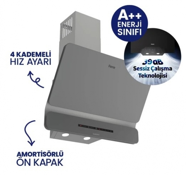 Ferre Flowart Digital Gri Ankastre Set BL138 + QBL63CPR + D082-SA