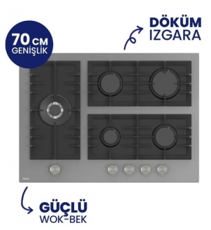 Ferre Flowart Digital Gri Ankastre Set BL138 + QBL63CPR + D082-SA
