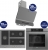 Ferre Flowart Digital Gri Ankastre Set BL138 + QBL63CPR + D082-SA