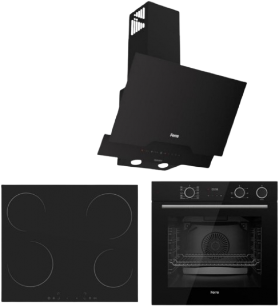 Ferre Siyah Ankastre Set MS261 + XE64CS + D063-SA