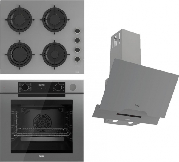 Ferre Art Gri Ankastre Set CS208-FA + QEP64CPR + D065-SA