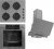 Ferre Art Gri Ankastre Set CS208-FA + QEP64CPR + D065-SA