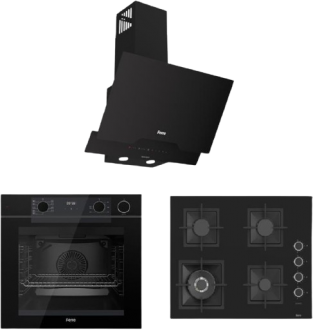 Ferre Siyah Ankastre Set SC405-WFA + QEP64CS + D063