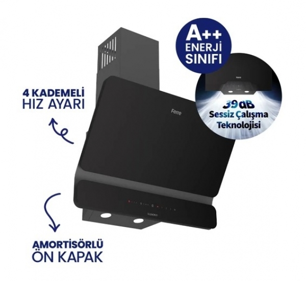 Ferre Flowart Digital Siyah Ankastre Set BL-135 + QBL63CS + D080-SA
