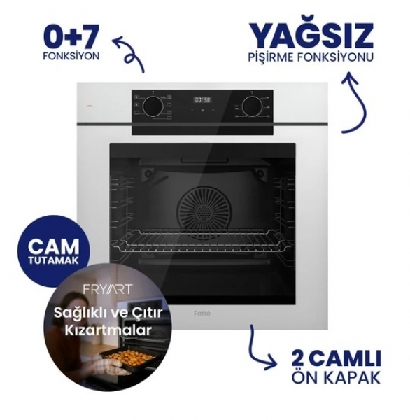 Ferre Beyaz Ankastre Set NT 026 + QEP63CB + D064-SA