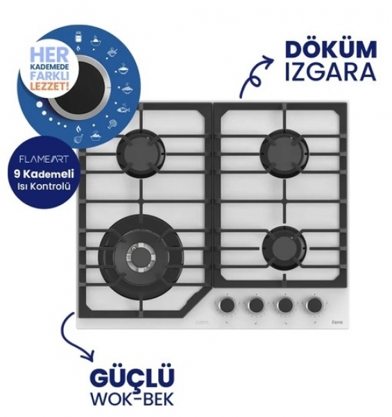 Ferre Beyaz Ankastre Set NT 026 + QEP63CB + D064-SA