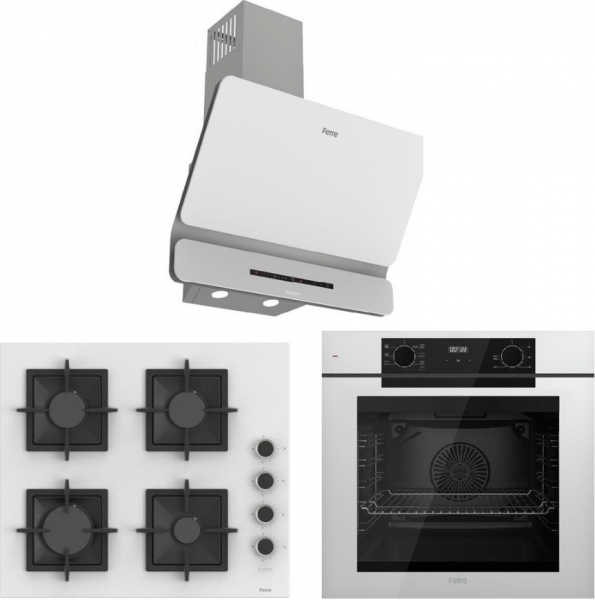 Ferre White Ankastre Set SC206-FA + QEP63CB + D081-SA