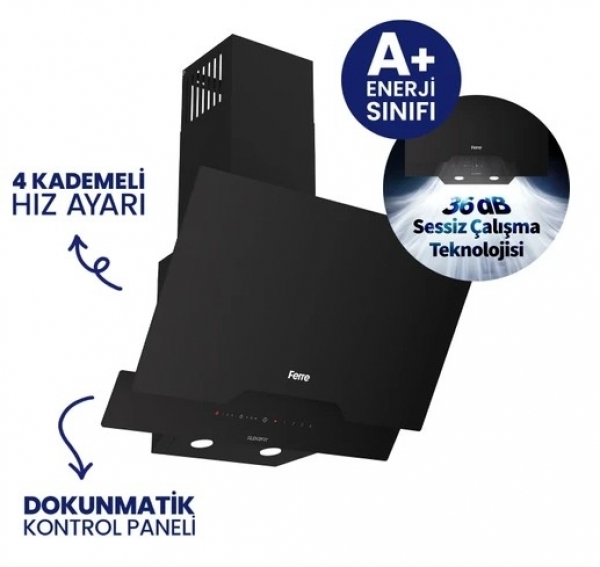 Ferre Siyah Ankastre Set BL-135 + QEP63CS + D063-SA