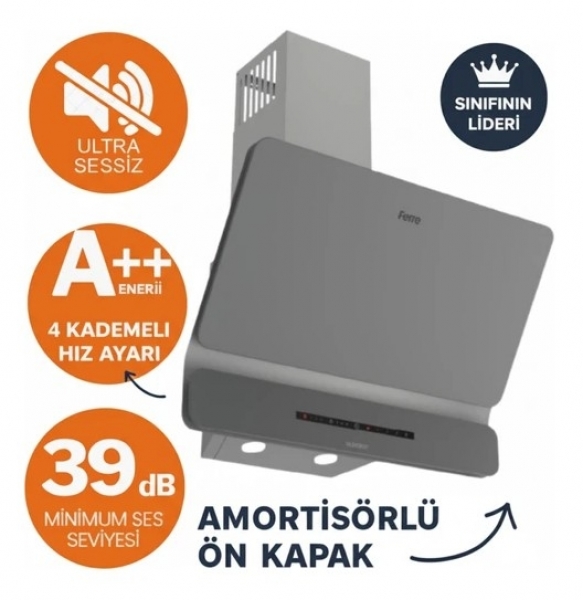 Ferre Yova Gri Ankastre Set CS208 + QXE62CPR + D082-SA