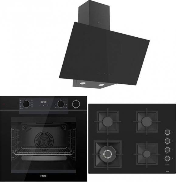 Ferre Steam Plus 65 Siyah Ankastre Set SC405-WFA + QEP64CS + D077