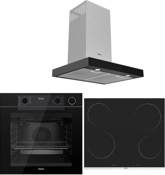 Ferre Steam Plus Gri Ankastre Set MS261 + QEP64CS + D100