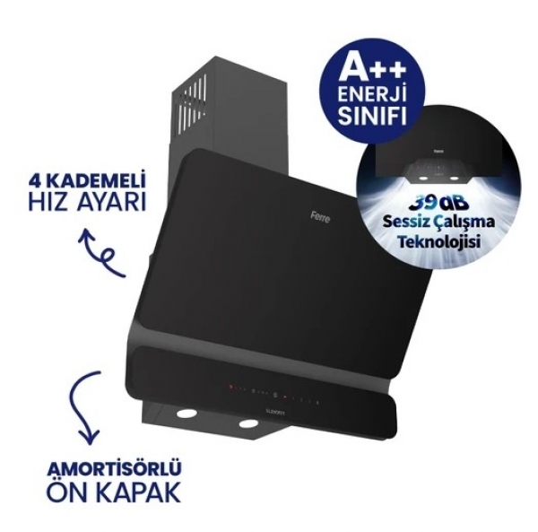Ferre Siyah Ankastre Set NT 025 + QBL63CS + D080-SA
