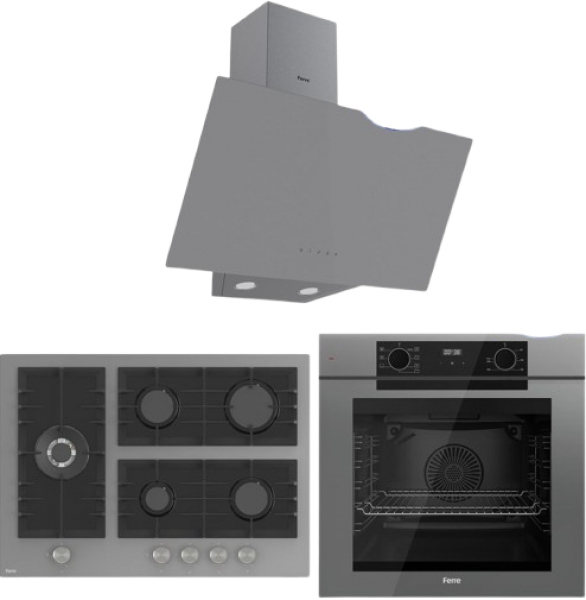 Ferre Fryart Digital Gri Ankastre Set BL138 + QEP63CPR + D079
