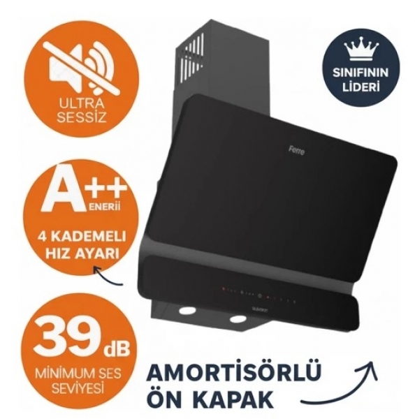 Ferre Rima Siyah Ankastre Set SS205 + QEP63CS + D080-SA