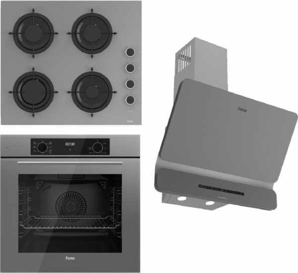 Ferre Gri Ankastre Set CS208-FA + QBL63CPR + D082-SA